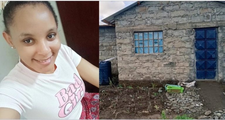 “I made my mama proud” – Young lady shows off house she built for her mother in two years