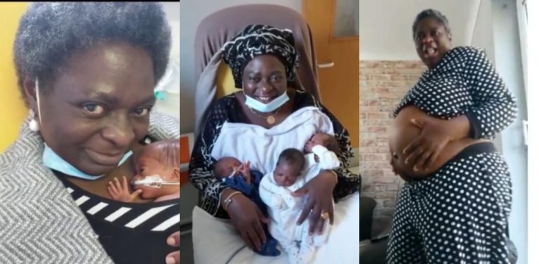 54-year-old woman welcomes triplets after 21 years (Video)