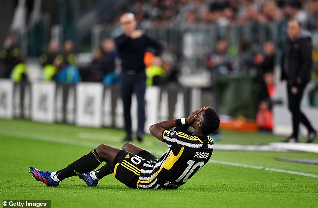 Paul Pogba breaks down in tears as he gets injured again in first start for over a year