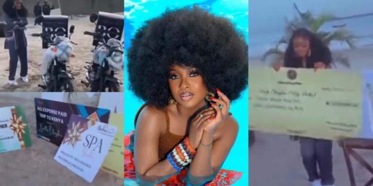BBNaija’s Bella Okagbue receives N13million, bikes and more from her fans on her 26th birthday (Video)