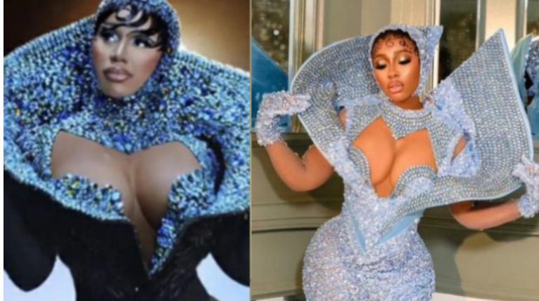 Cardi B reacts as BBNaija’s Mercy Eke recreates one of her outfit to #AMVCA