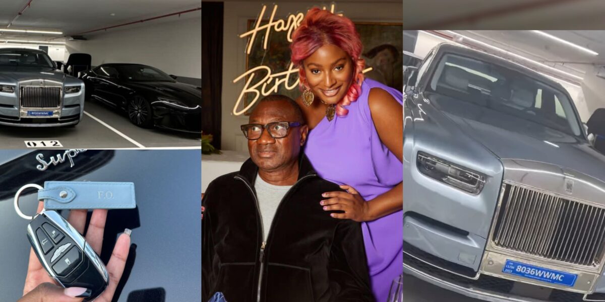DJ Cuppy shows off her billionaire father’s new Rolls Royce and Aston Martin in Monaco (Photos and Video)