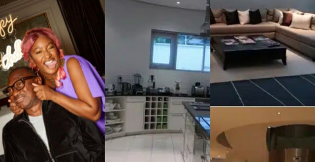 “I can never be poor” – DJ Cuppy shows off interior of her billionaire dad, Femi Otedola’s Lagos mansion (Video)