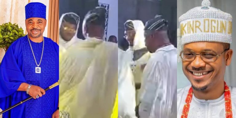 MC Oluomo snubs politician Shina Peller at a party (video)