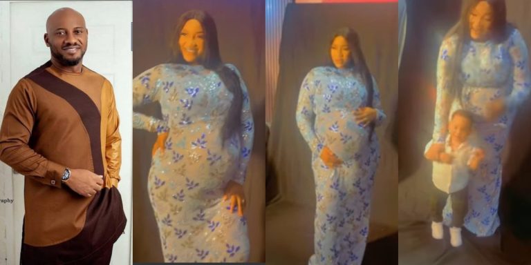 “Happy Soul” – Yul Edochie gushes over wife, Judy Austin, as he shares video from her maternity shoot for their second child