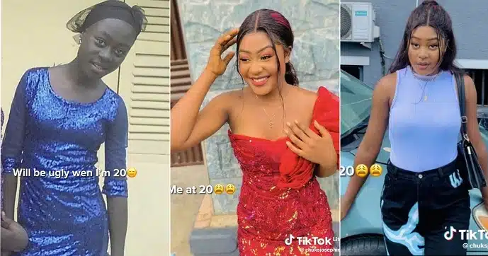 “Which cream she dey use?” – Transformation of 20-year-old Nigerian girl stirs reactions (Video)