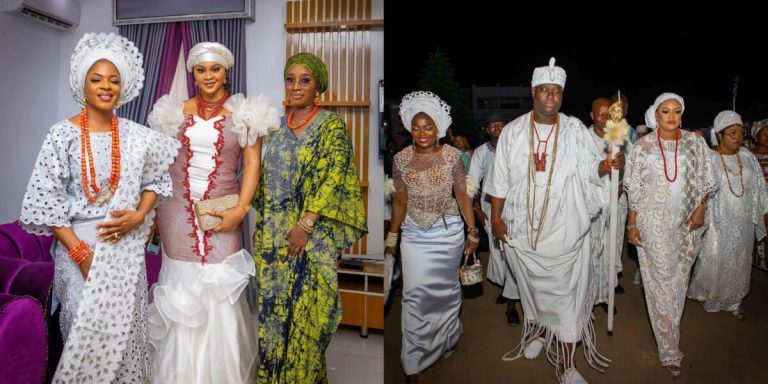 “Where is he getting all this women from?” – Reaction as Ooni of Ife takes new wife days after his wives snub each other at an event