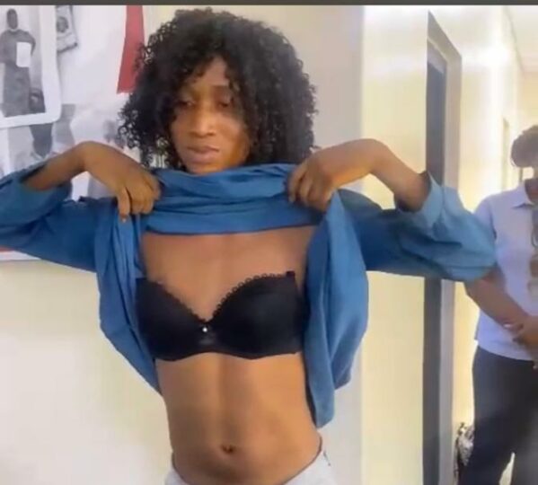 EFCC arrests alleged yahoo boy who dressed as a woman to evade arrest