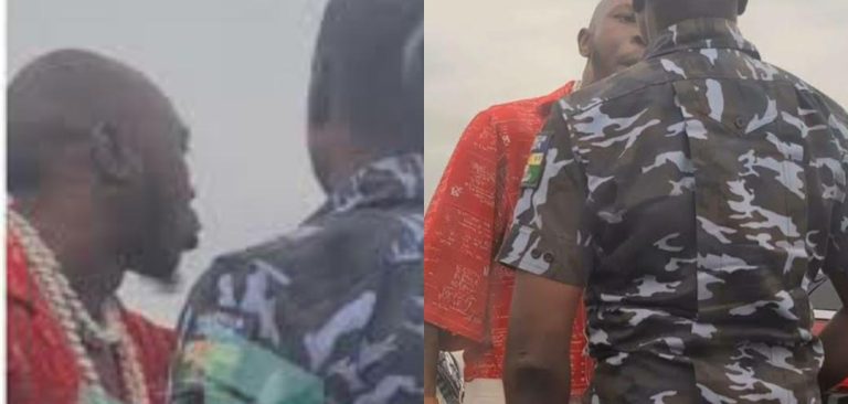 Singer Seun Kuti pushes and slaps a police officer he was confronting at Third Mainland Bridge (video)