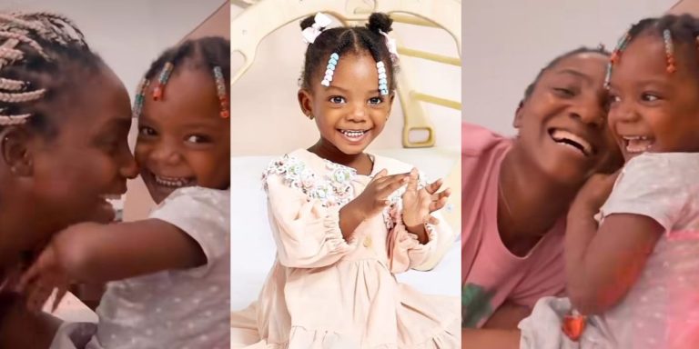 Adekunle Gold and Simi’s 3-year-old daughter Adejare speaks Yoruba fluently (Video)