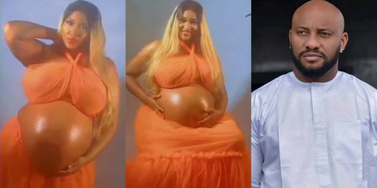 Yul Edochie sparks mixed reactions as he shares video of Judy Austin’s pregnancy shoot (Video)