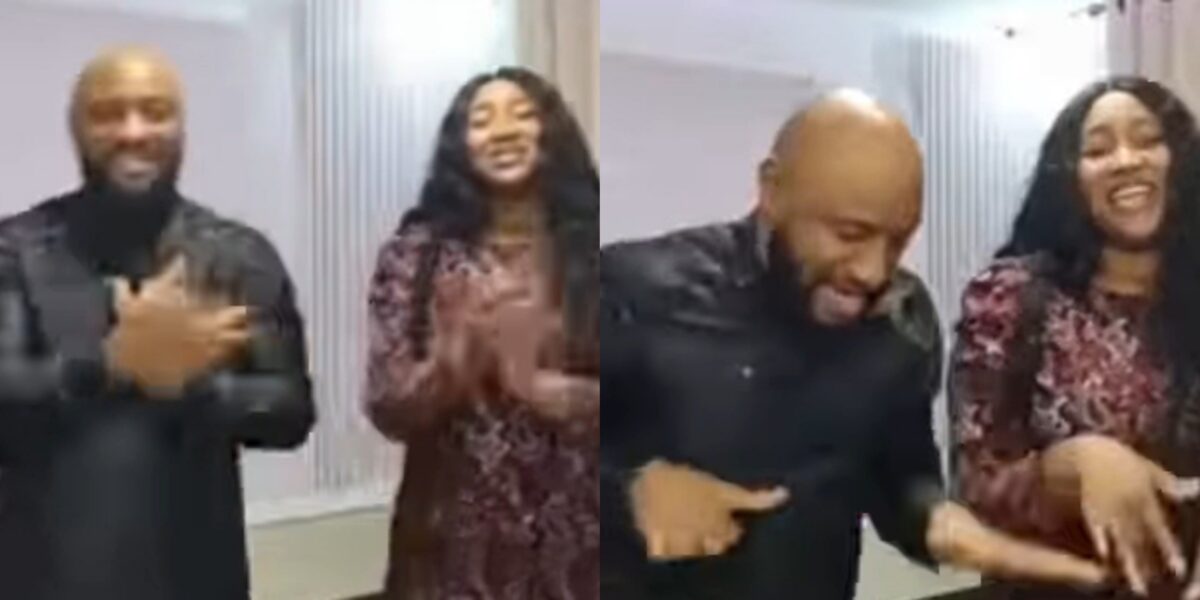 Yul Edochie shares video of himself and wife, Judy Austin in praise and worship session