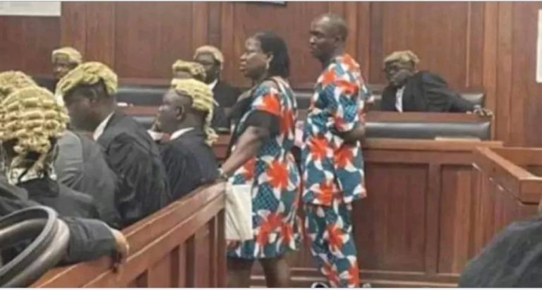 “Are you sure you want a divorce, I can see a light” – Judge asks Nigerian couple seeking divorce as they storm court in matching outfit