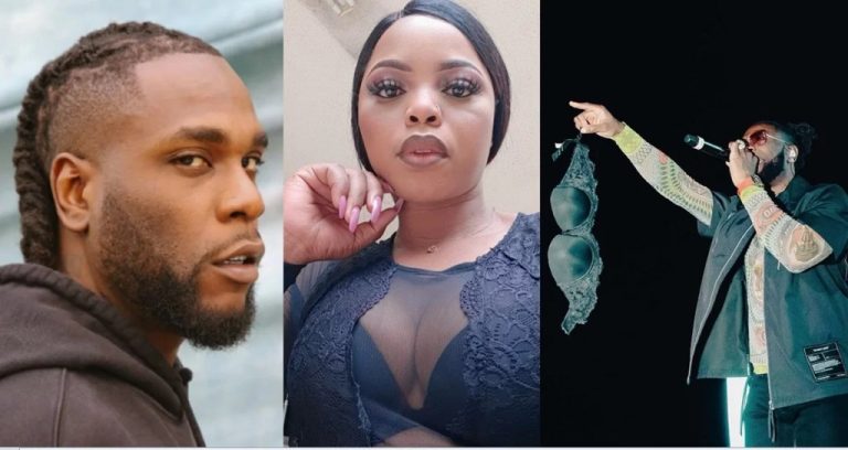 My boyfriend left me because of you – Zimbabwean lady who threw bra at Burna Boy asks him to marry her