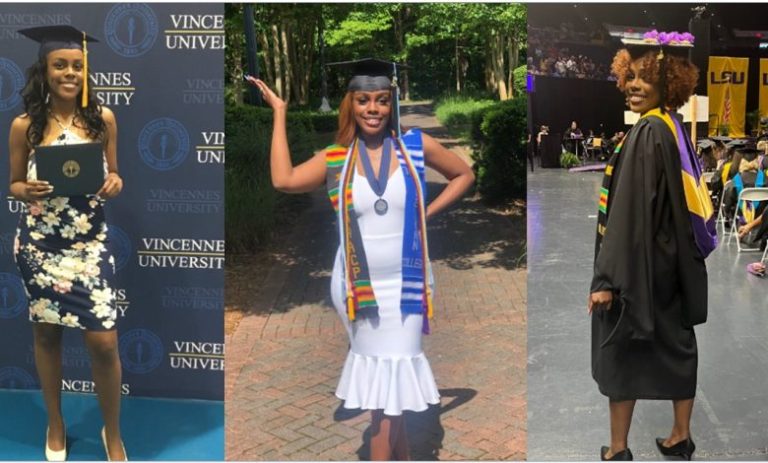 “First degree at 16, 2nd at 19 and 3rd at 22” – 22-year-old lady brags as she bags three degrees in US