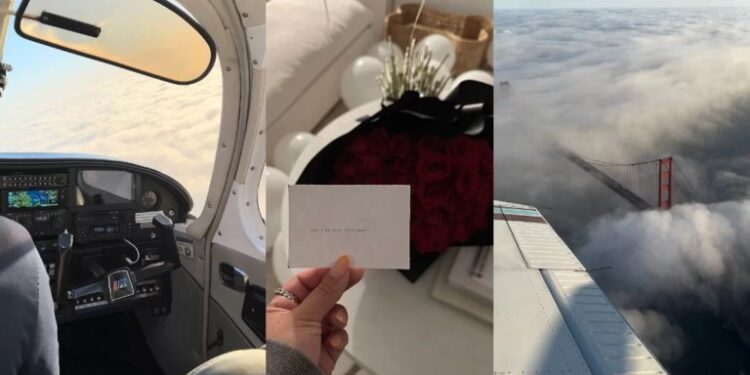 Man gives lady a special treats, flies her on private plane in U.S. just to ask if he can be her boyfriend