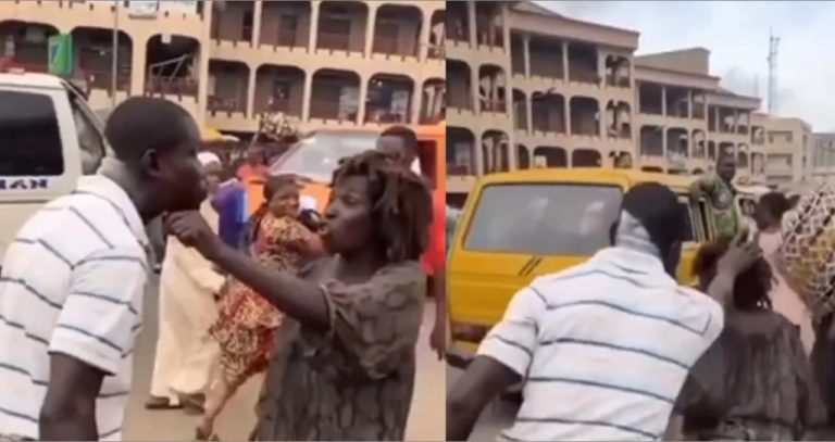 Pastor tries to forcefully perform deliverance on madwoman in public (Watch video)