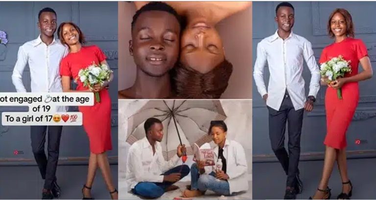 17-year-old girl gets engaged to her 19-year-old boyfriend (Video)