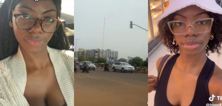 “I am giving out a free green card” – Abroad lady who returned to the village to choose a husband, says her mum wants a village man (Video)