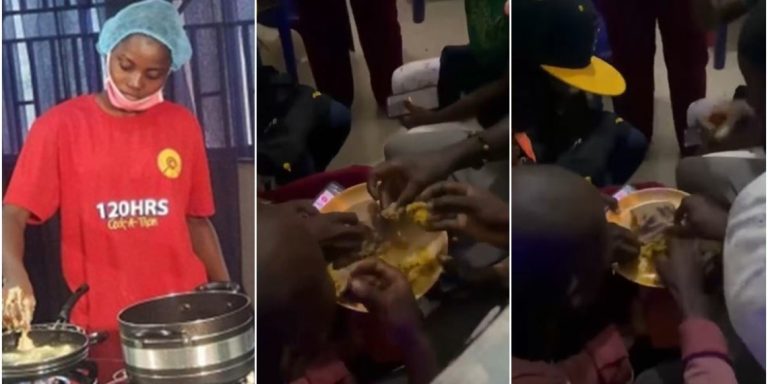 Video of supporters struggling for food at Chef Dammy’s cook-a-thon triggers reactions