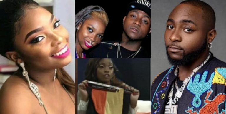 Reactions as Kenyan lady shows off Davido’s boxers on live TV as evidence of sleeping with her too (Video)