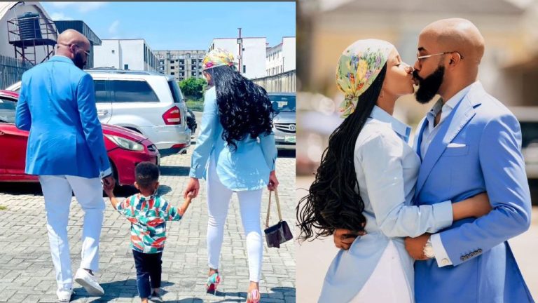 “Excess love” – Banky W writes, continues to mock critics as he shares beautiful photos with his family