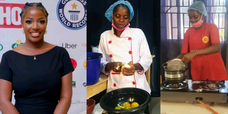 Hilda Baci encourages Ekiti Chef, Dammy, who attempts breaking her record, praises her boldness