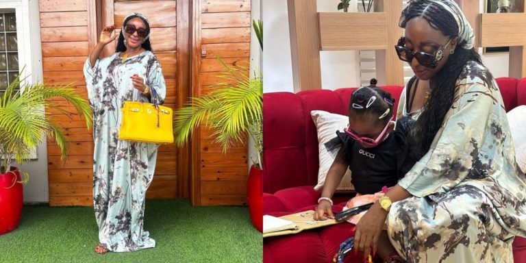 Ini Edo shares new photo of her and daughter as she celebrates Father’s Day
