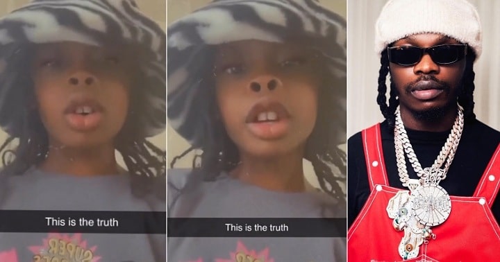 “My dad has more money” – Naira Marley’s daughter tells other children (Video)