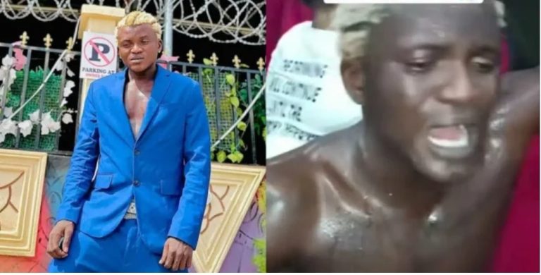 “I no know whether na juju” – Portable cries out after jumping into crowd during show only to be robbed of his clothe, watch, rings and gold chain (Video)