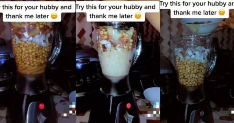 “Try this for your hubby and thank me later” – Lady says as she mixes tiger nut, banana, ginger, date and coconut together (Video)