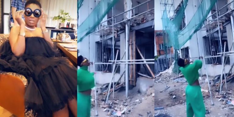 “Silent achiever, I tap from this beautiful blessing” – Fans hail Annie Idibia as she unveils multi-million naira project (Video)