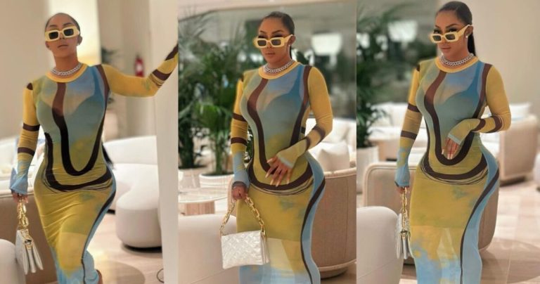 “It looks funny, replace your doctor” – Toke Makinwa’s curvy shape in fresh photos leaves fans confused