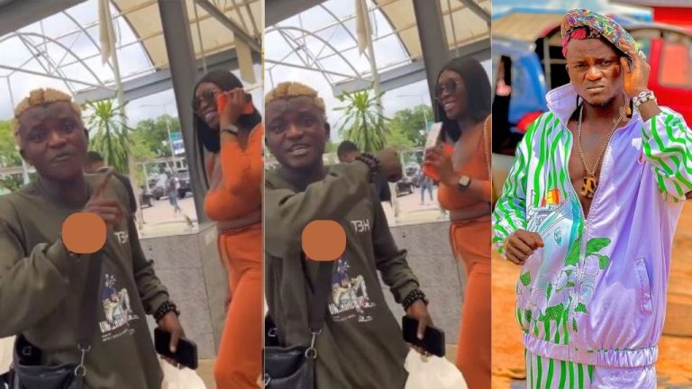 “You carry money do yansh” – Portable publicly confronts endowed female fan in Abuja, she reacts, says it’s natural (Video)