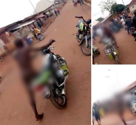 Suspected motorcycle thief set ablaze after allegedly confessing to killing Okada riders in Benue
