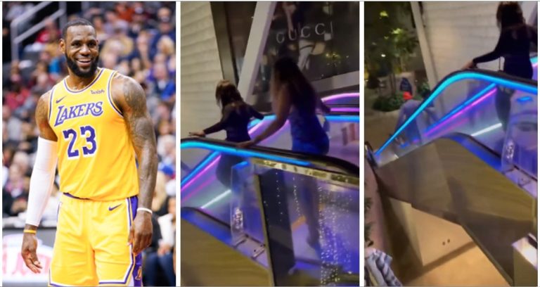 Moment Lebron James smartly ran away from slayqueens trying to approach him (Video)