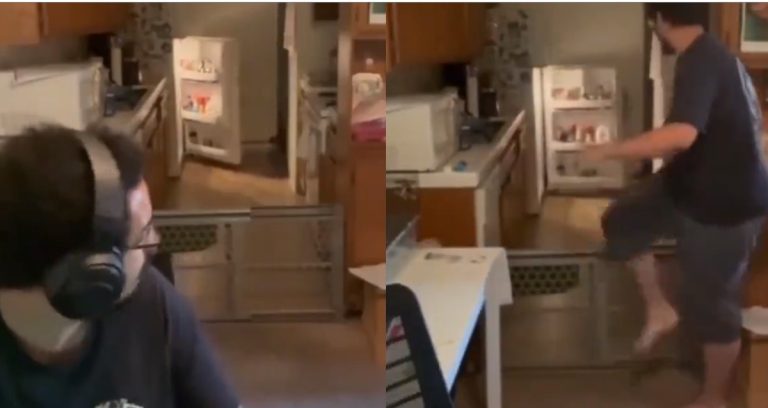 Man flees from his apartment as ‘ghost’ opens and closes his fridge (Watch video)