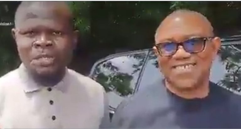 Moment man stopped Peter Obi to thank him for giving his wife N1m scholarship 12 years ago (Video)