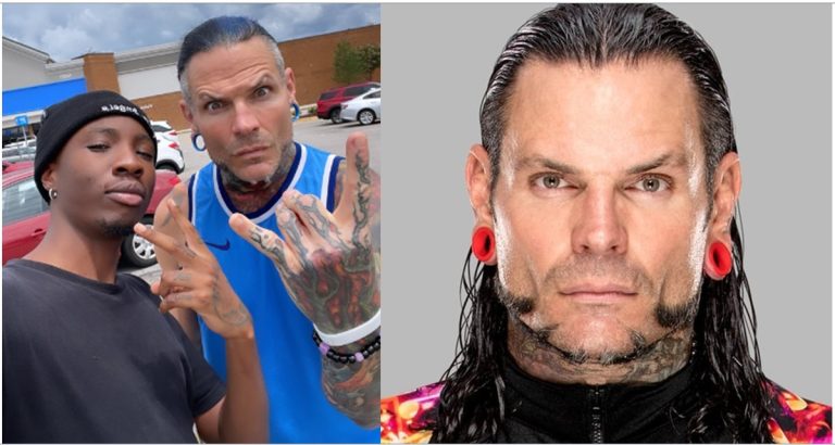 Nigerian singer excited as he runs into WWE legend, Jeff Hardy