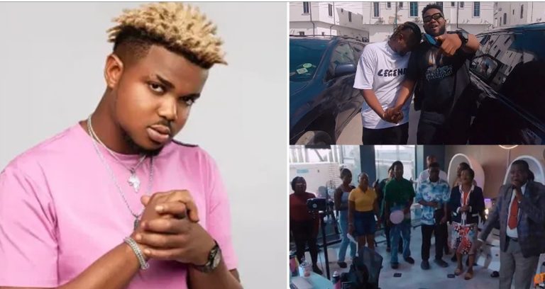 Wizkid turn am to barber – Fan reacts as producer Rexxie launches salon and spa (Video)