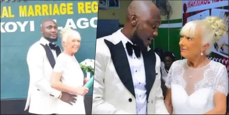 “I can’t live without her” — Nigerian man says as he weds older British woman