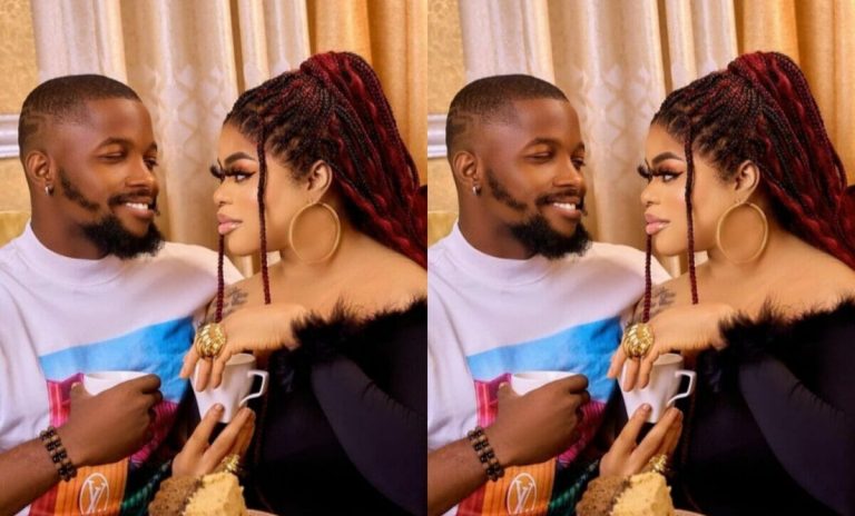 “Is this the billionaire boyfriend” – Fans bombard Bobrisky with queries as he flaunts mystery man