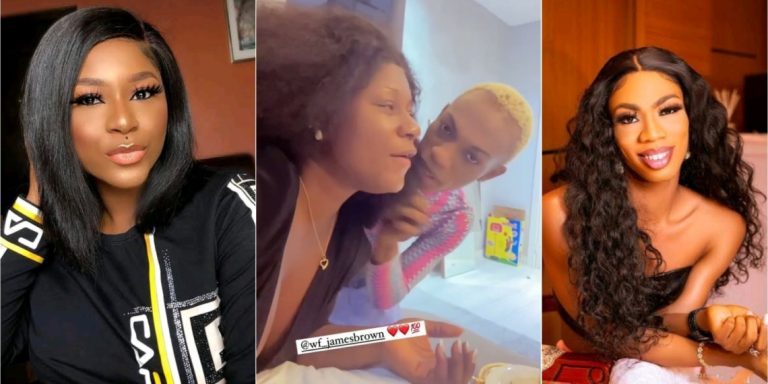 “He’s a man ooh, don’t forget” – Bedroom video of Destiny Etiko and James Brown gets tongues wagging (Watch)