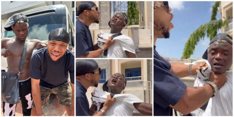 Drama as Charles Okocha and Portable bump into each other while driving (Video)