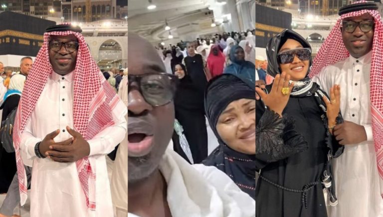 “Islam will never let you down” – Kazim Adeoti assures wife, Mercy Aigbe following completion of Hajj