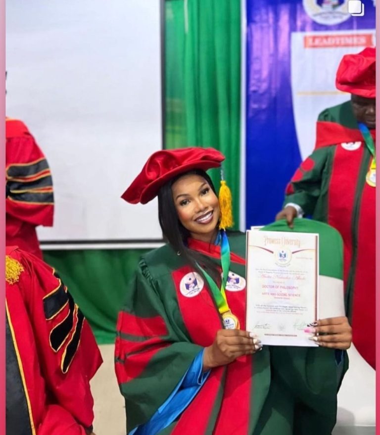 “This is particularly special” – BBNaija’s Tacha speaks out after bagging Doctorate degree