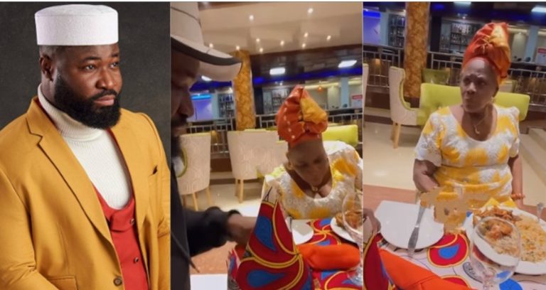 Why didn’t you give me the money? – Harrysong’s mother queries him during date as he reveals their meal cost N30k (Video)