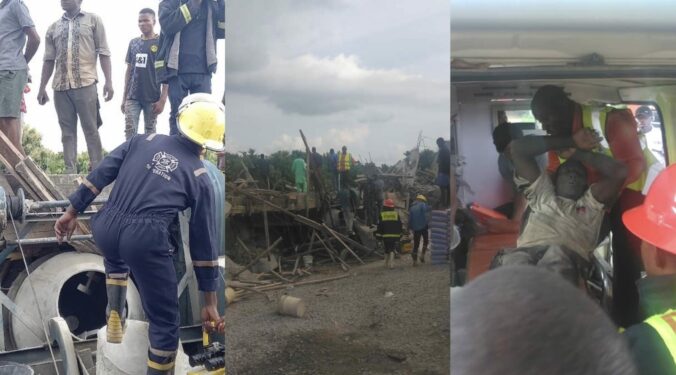 Many feared trapped as four-storey building under construction collapses in Abuja