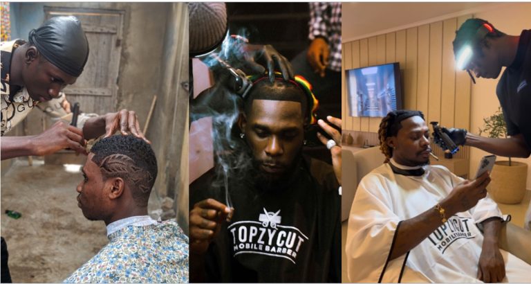 Young man who went viral for giving creative haircuts turns celebrity barber