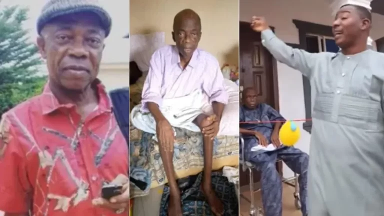 Ailing Nollywood actor Sule Suebebe shed tears of joy as he becomes house owner (Video)